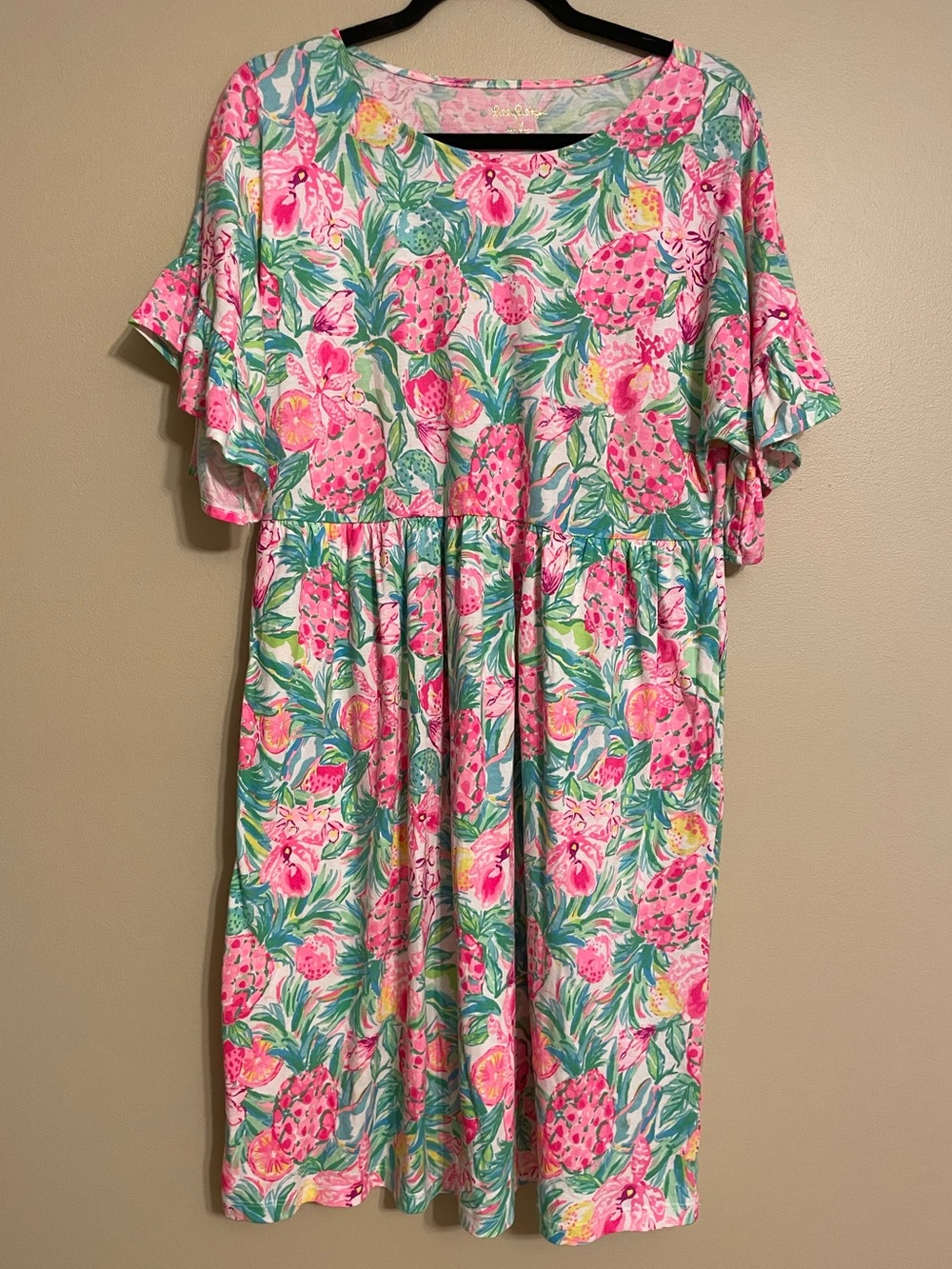 Lilly Pulitzer Tiltson swing Dress size medium resortwear vacation cotton preppy